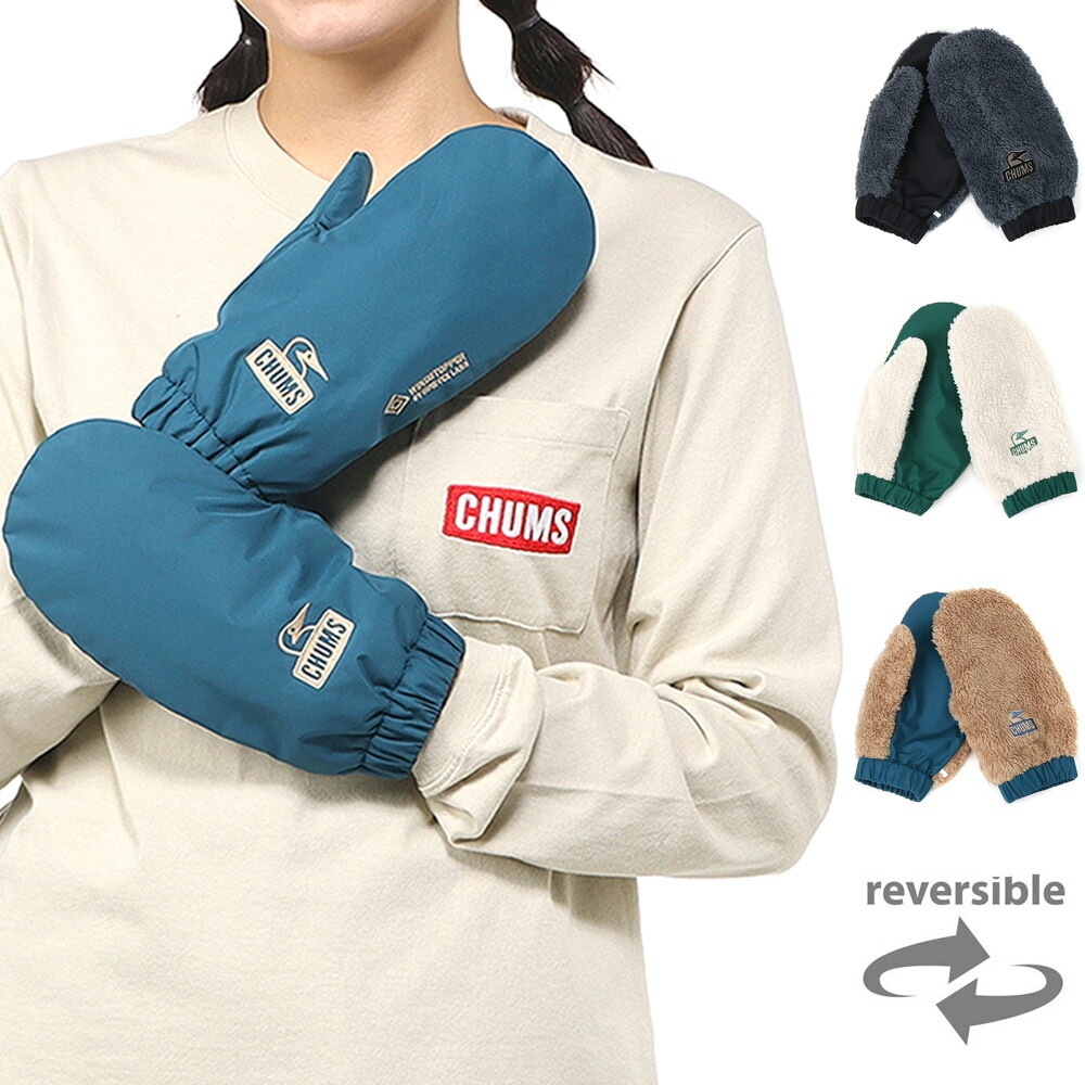 【10%OFFセール】チャムス CHUMS 手袋 防寒 エルモゴアテックスウインドストッパーリバーシブルミトン Elmo GORE-TEX WINDSTOPPER Reversible Mitten CH09-1319【メンズ レディース 手ぶくろ フリース ボア 暖かい あったかグッズ アウトドア キャンプ 自転車 サイクリング バイク】