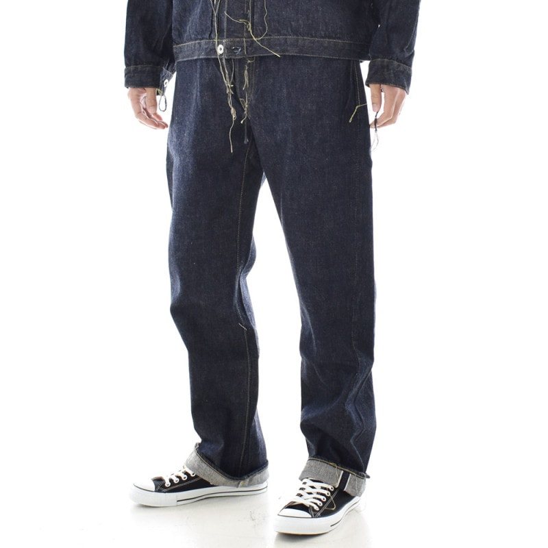 フルカウント FULL COUNT 第二次世界大戦モデル ジーンズ ブラウンコットン デニムパンツ ワンウォッシュ WW2 Model Brown Cotton Denim Pants(One Wash) S0105W-24【メンズ ジーパン デニムパンツ 赤ミミ セルビッチ ジンバブエコットン日本製 レプリカ 復刻 大戦モデル】