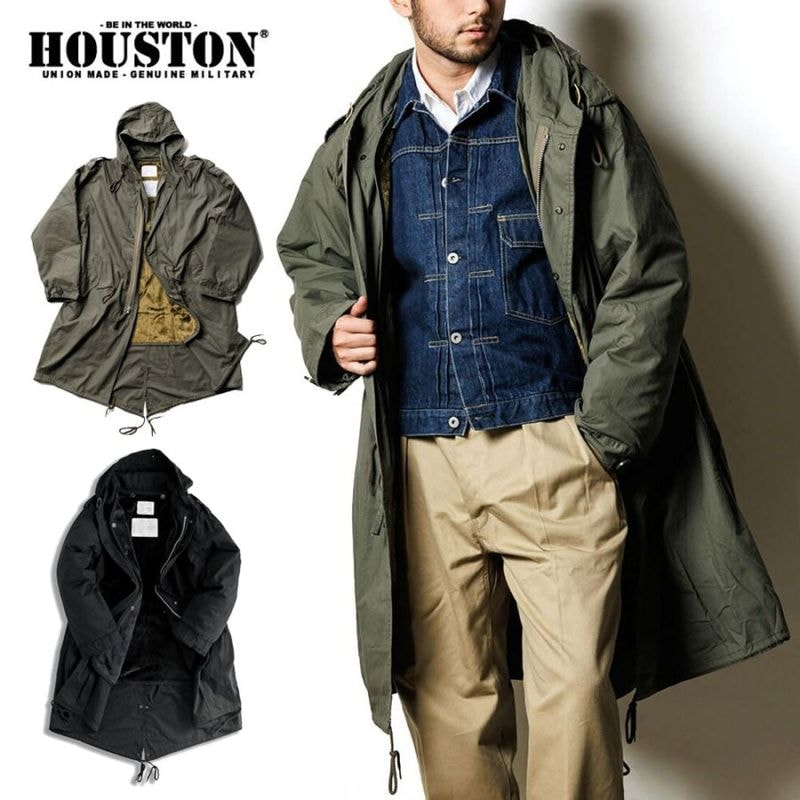 【5%OFFセール】ヒューストン HOUSTON M51 モッズコート M-51 パーカー M-51 PARKA 5409M【メンズ レデイース 米軍 オーバーサイズ 青島コート 2WAY フィールドパーカージャケット ライナー付き 復刻 ビジネス 防寒 ロングコート アウター 踊る大捜査線 青島 ミリタリー  軍もの 軍物 黒】