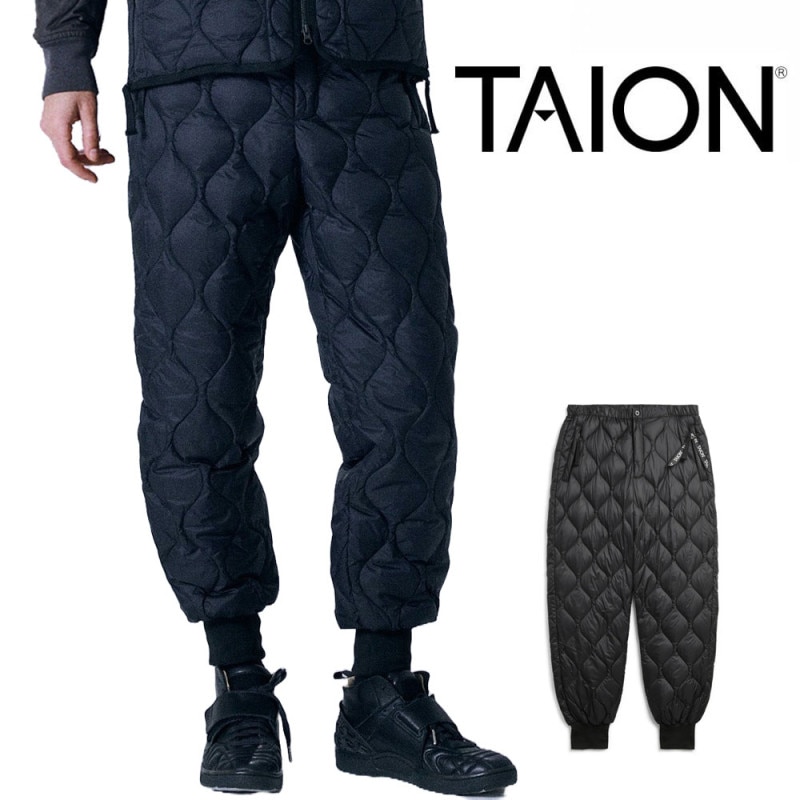 【10%OFFセール】タイオン TAION ミリタリー ダウンパンツ-ソフトシェル TAION-131LSML-1【メンズ L XL 大きいサイズ】【ボトムス 暖かい パンツ 暖パン 冬用 外仕事 オシャレ かっこいい アウトドア キャンプ 軍パン 軽量  軽い 暖かい 防寒 ブラック 黒】