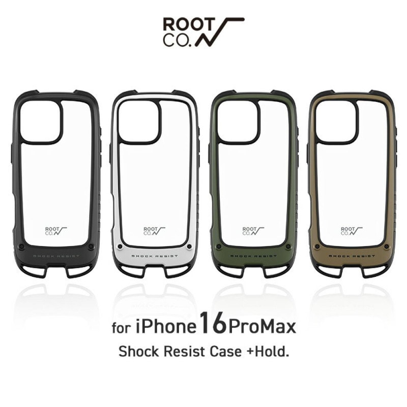 【5%OFFセール】【iPhone16ProMax専用ケース】ルート コー ROOT CO. iPhoneケース グラビティ ショックレジストケース ホールド  アイフォンケース アウトドア キャンプ 耐衝撃 GRAVITY Shock Resist Case +Hold. for iPhone16ProMax GSH-436451 GSH-436468 GSH-436475 GSH-436482