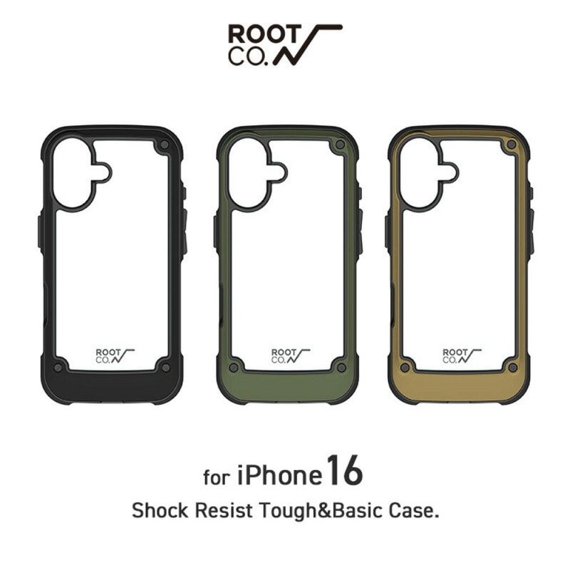 【5%OFFセール】【iPhone16専用ケース】ルート コー ROOT CO. iPhoneケース グラビティ ショックレジスト タフ&ベーシックケース アイフォンケース 耐衝撃 GRAVITY Shock Resist Tough & Basic Case. for iPhone16 GST-436550 GST-436567 GST-436574