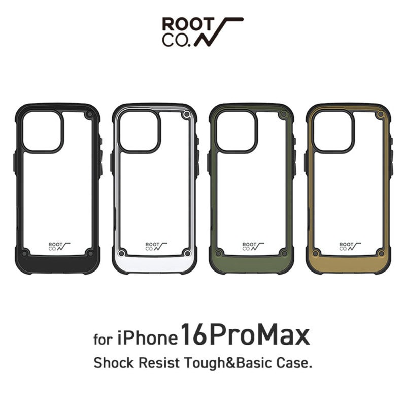 【5%OFFセール】【iPhone16ProMax専用ケース】ルート コー ROOT CO. iPhoneケース グラビティ ショックレジスト タフ&ベーシックケース アイフォンケース 耐衝撃 GRAVITY Shock Resist Tough & Basic Case. for iPhone16ProMax GST-436659 GST-436758 GST-436765 GST-436772 GST-436789