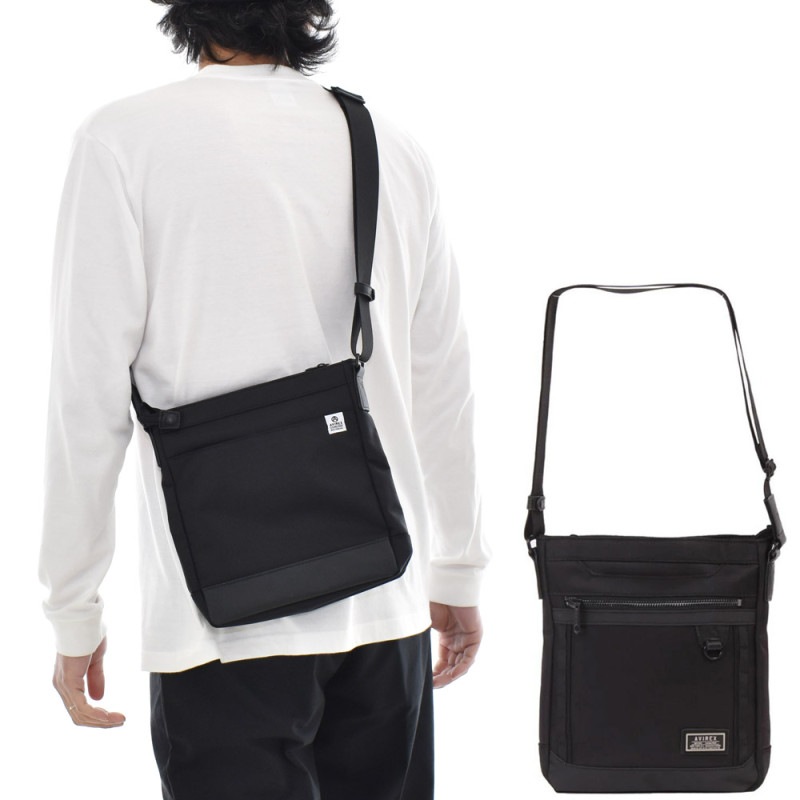 【5%OFFセール】アヴィレックス アビレックス AVIREX バッグ ソリッド 縦型 ショルダーバッグ SOLID SHOULDER BAG AX2055【ブラック 黒 メンズ レディース ショルダー ブランド カバン 鞄 かばん 斜めがけ 肩掛け 通勤 通学 ギフト プレゼント】