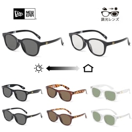 【5%OFFセール】ニューエラ new era NEWERA サングラス ウェリントン ボストン 調光レンズ 14474853 14474852 14393676 14474851 14474850 