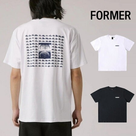 【5%OFFセール】フォーマー FORMER Tシャツ LABYRINTH T-SHIRT ラビリンス 半袖Tシャツ【メンズ 男性 M L】【半袖 180GSM ヘビーウェイト コットン100% リラックスフィット フロントプリント バックプリント サーフブランド 黒 ブラック】