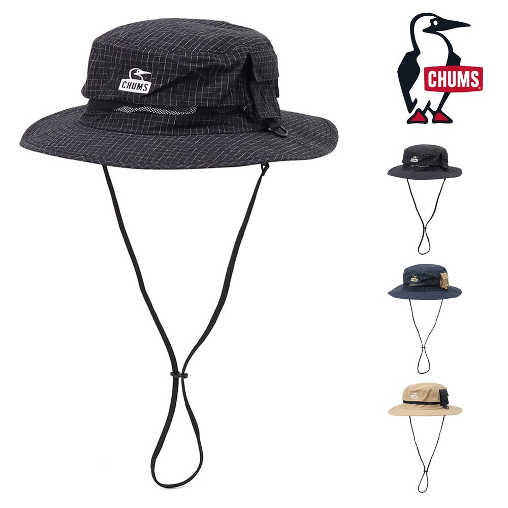 【10%OFFセール】チャムス CHUMS 帽子 アンチバグハット Anti-Bug Hat CH05-1409【メンズ レディース サファリハット バケットハット 帽子 遮光 UVカット 紫外線カット 虫よけ つば広 あご紐 アウトドア キャンプ ハット バケハ 無地 大きい 日よけ アドベンチャー サファリ】