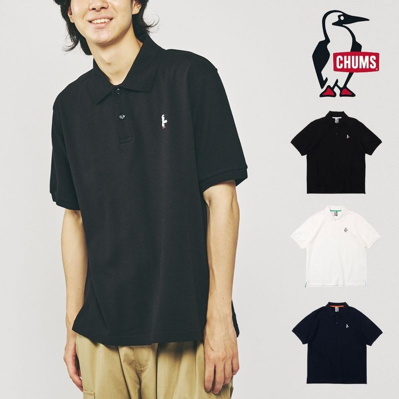 【5%OFFセール】チャムス CHUMS Tシャツ ブービーポロシャツ Booby Polo Shirt CH02-1239【メンズ レディース ポロシャツ 半袖 トップス 仕事 カジュアル ビズポロ 父の日 ビジネス オフィス 通勤 通学 選挙 ユニフォーム スポーツ トレーニング 部活 テニス アウトドア】