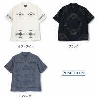 【5%OFFセール】ペンドルトン PENDLETON 半袖シャツ カットワーク オープンカラーシャツ 5275-0013【メンズ レディース 男女兼用 ユニセックス M L】【刺繍 オーバーサイズ ワ