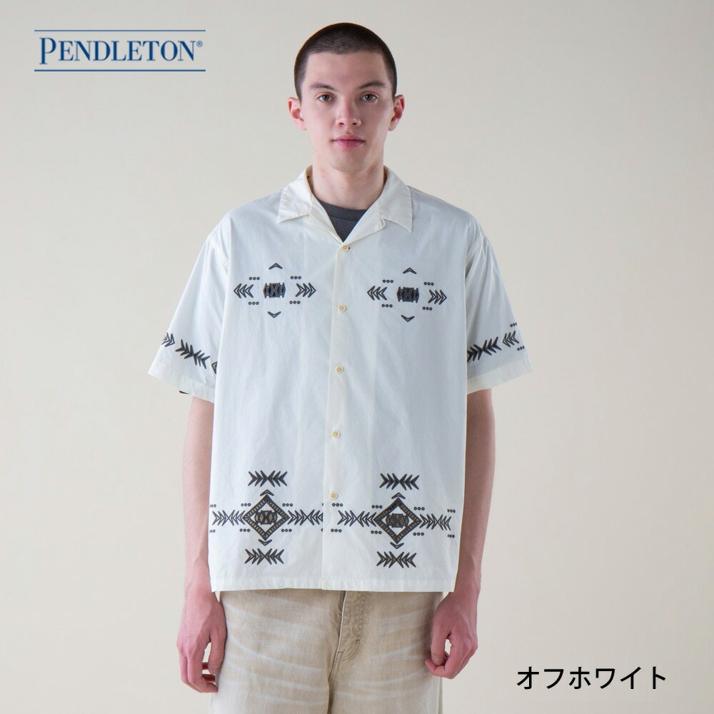5%OFFセール】ペンドルトン PENDLETON 半袖シャツ カットワーク