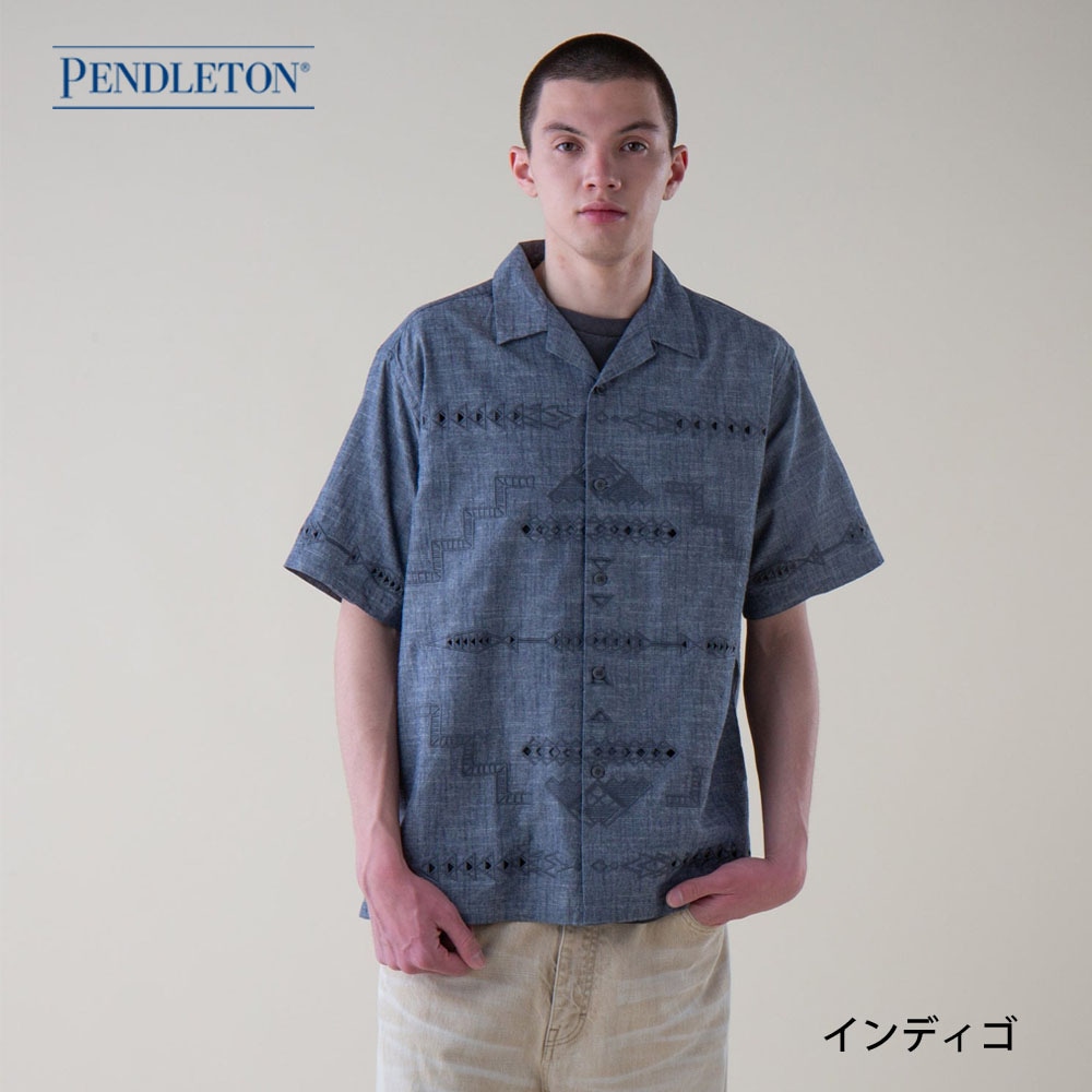5%OFFセール】ペンドルトン PENDLETON 半袖シャツ カットワーク