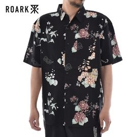 【5%OFFセール】ロアーク リバイバル ROARK REVIVAL 半袖シャツ タイガー ロータス ジャーニー 半袖シャツ TIGER LOTUS JOURNEY SS RWJ1104【メンズ L 