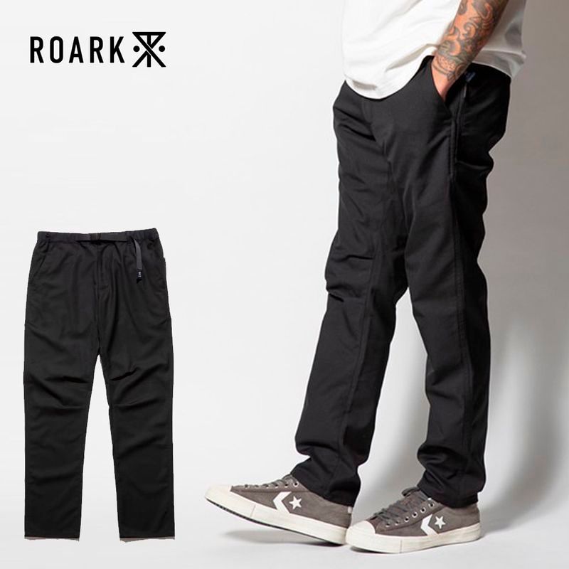 【5%OFFセール】ロアーク リバイバル ROARK REVIVAL パンツ トラベル パンツ レーヨン サージ ナロー TRAVEL PANT RAYON SURGE NARROW RPJ1000-BL RPJ1000-BLK【メンズ ストレッチパンツ イージーパンツ 2WAYストレッチ ゴム ズボン テーパード チノパン 伸びる ボトムス ブラック 黒】