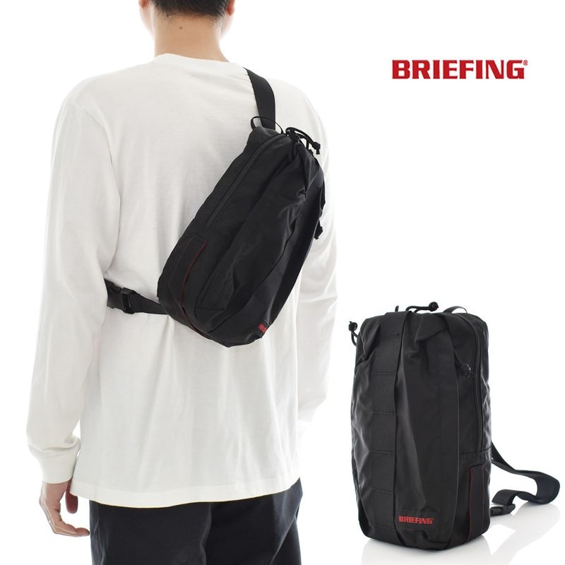 【5%OFFセール】ブリーフィング BRIEFING バッグ スリング ウォーカー SLING WALKER BRA231L71【メンズ レディース 男女兼用】【スリングバッグ ワンショルダー 軽量 撥水 斜めがけバッグ 黒 ブラック リサイクルナイロン】