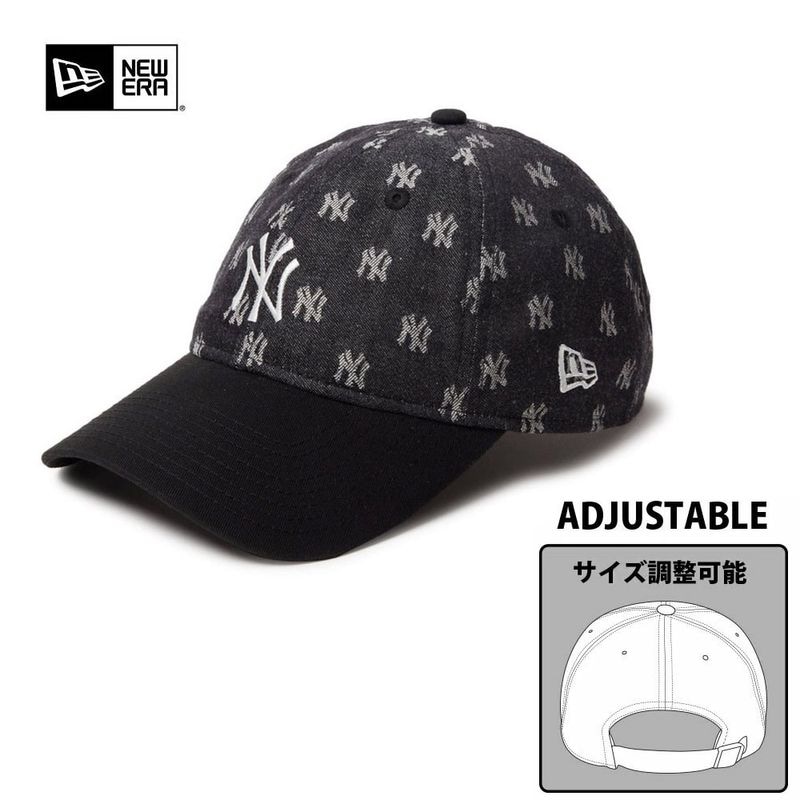 【5%OFFセール】ニューエラ NEW ERA キャップ 帽子 ジャガード 920 9TWENTY MLB Jacquard 14388776【メンズ レディース 男女兼用 M L XL】【ブラック クローム ジャカード スナップバック ニューヨーク・ヤンキース NY サイズ調整可能 アジャスタブル仕様 モノグラム調】