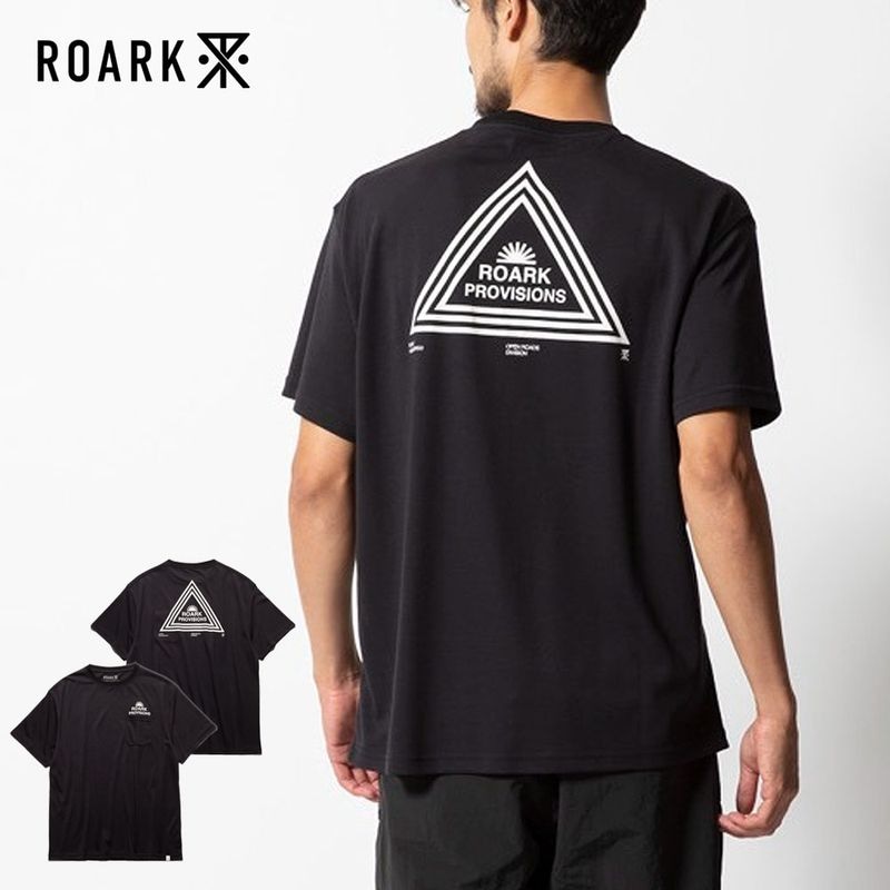【5%OFFセール】ロアーク リバイバル ROARK REVIVAL Tシャツ プロビジョンズ ドライ リリース 半袖Tシャツ PROVISIONS Dri-Release TEE RTJDR1102【メンズ 男性 M L】【半袖 Tシャツ ポケT ポケット付き ドライTシャツ 吸汗速乾 防臭 ドライリリース素材 アウトドア スポーツ 黒 ブラック】