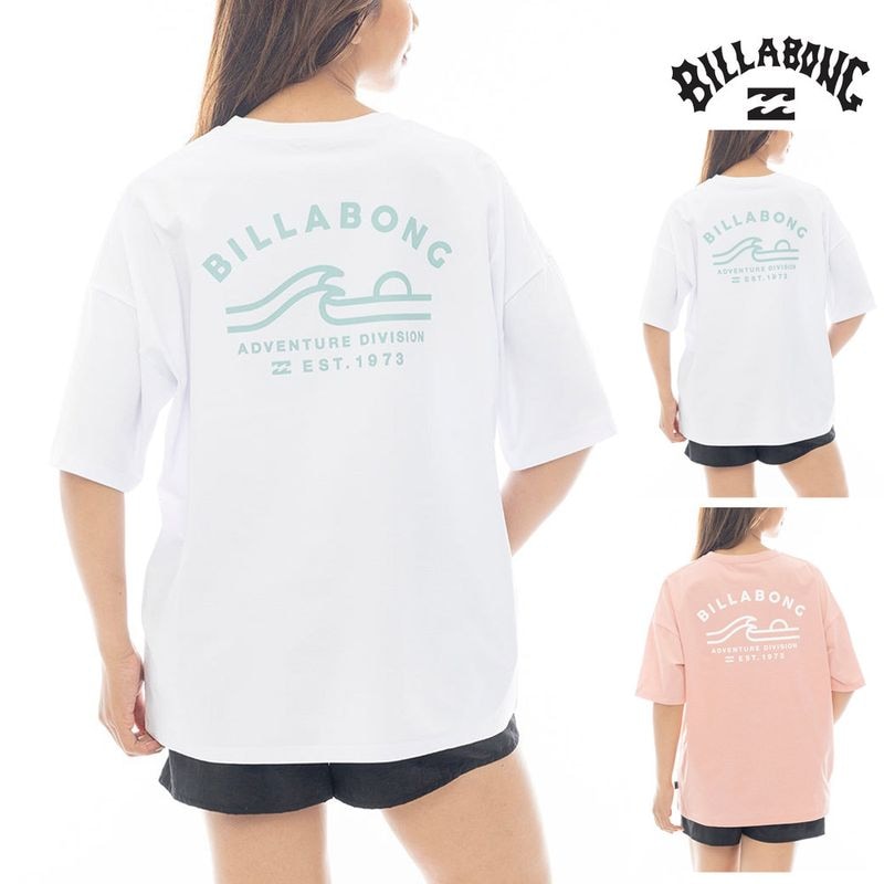 【5%OFFセール】ビラボン BILLABONG レディース ラッシュガード ラッシュTシャツ ADIV RASH SS TEE BF013221【ウィメンズ ゆったりシルエット ルーズ ボックスシルエット UVプロテクション UVカット UPF50+ 紫外線対策 日焼け防止 海水浴 プール】
