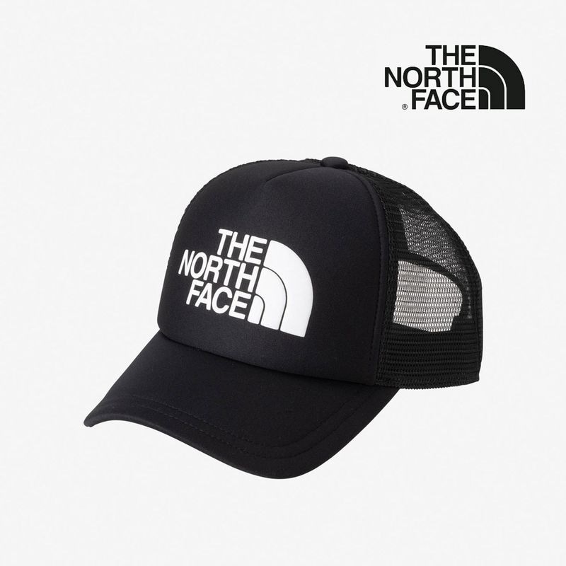 【5%OFFセール】ザ ノースフェイス THE NORTH FACE キャップ ロゴ メッシュキャップ LOGO MESH CAP NN02442【メンズ レディース 大きいサイズ 深め 帽子 野球帽 ベースボールキャップ カーブバイザー サイズ調整 スナップバック おしゃれ ブランド アウトドア K ブラック】