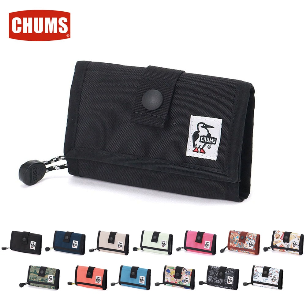 【10%OFFセール】チャムス CHUMS リサイクルカードコインウォレット Recycle Card Coin Wallet CH60-3927【メンズ レディース 男女兼用 キッズ 子供用】【財布 小さい財布 ジャバラ式 小型 軽量 コンパクト カード収納 コインポケット お札入れ 黒 ブラック】