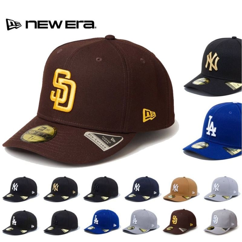 ニューエラ キャップ newera プレカーブド フィフティナインフィフティ PC 59FIFTY Pre-Curved 59FIFTY ニューヨークヤンキース ロサンゼルス ドジャース【メンズ レディース 5950 CAP LA NY 大谷翔平 帽子 フラットバイザー ストレート メジャーリーグ ドジャーズ 深め】