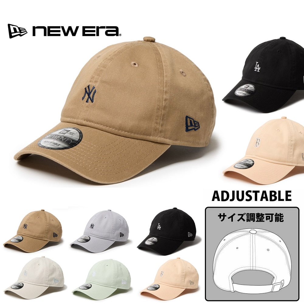 【5%OFFセール】ニューエラ new era NEWERA キャップ ナイントゥエンティ エムエルビー ミニロゴ 9TWENTY CS MLB MINI LOGO 920【メンズ レディース 6パネル アジャスター ベースボール 帽子 カーブバイザー メジャーリーグ ストラップバック サイズ調整 ヤンキース ドジャース パドレス】