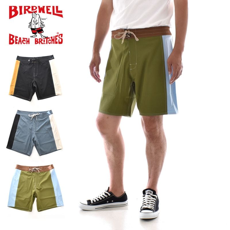 【5%OFFセール】バードウェル BIRDWELL ボードショーツ サーフトランクス サーフパンツ Birdie Boardshorts 2BS1-0091【メンズ 4ウェイストレッチ生地 ストレッチ素材 リサイクル ポリエステル スパンデックス オールラウンド 水陸両用 速乾 軽量 丈短め ポケット付き 街履き】