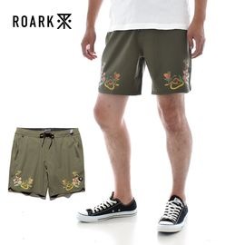 【5%OFFセール】ロアーク リバイバル ROARK REVIVAL ボードショーツ サーフパンツ CHILLER SCALLOP RB481-MIL 【メンズ 水陸両用 ショーツ ショートパンツ ハ