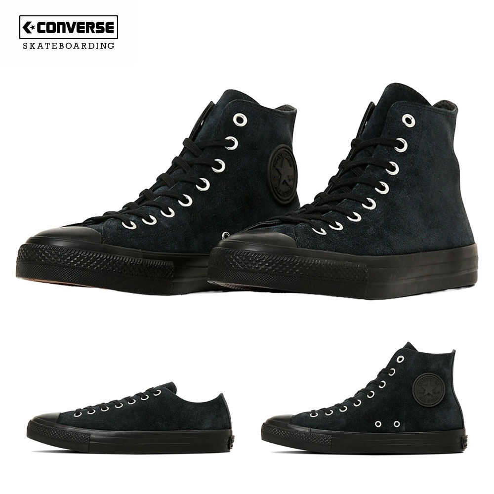 コンバース スケートボーディング CONVERSE SKATEBOARDING オールスター SK OX HI  ALL STAR SK OX HI BLACK MONOCHROME 33701900 33701890【メンズ 男性 ローカット LOW ハイカット SK8 スケボー スエード ガムソール リアクトインソール オールブラック 黒】