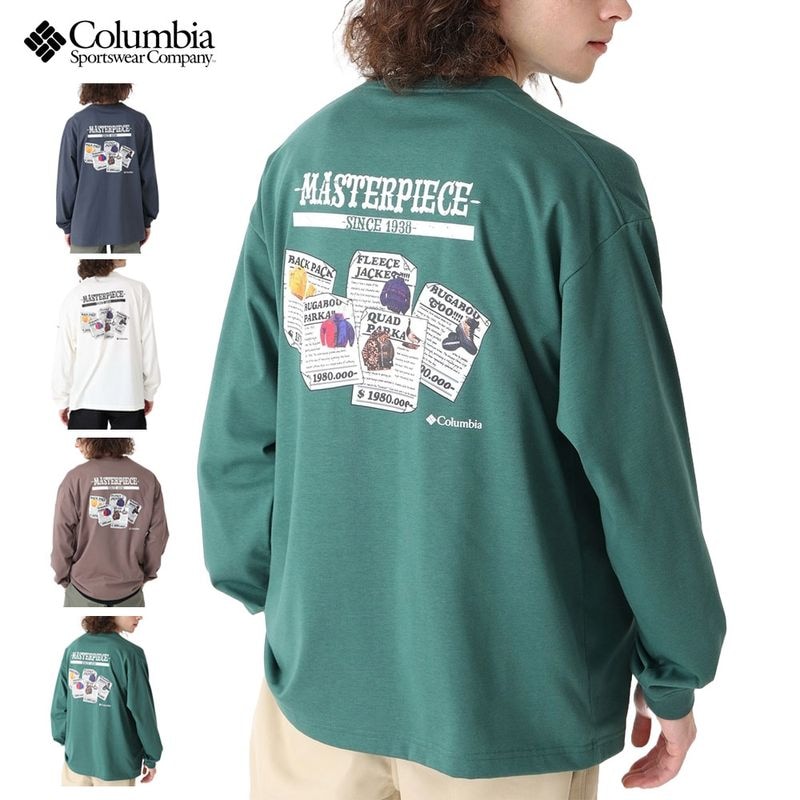 コロンビア Columbia 長袖Tシャツ フォートモーニンググラフィックロングスリーブティー Fortmorning Graphic L/S Tee PM0578【メンズ ロンT オムニウィック 吸湿速乾 オムニシェイド UPF50 UVカット バックプリント アウトドア カジュアル】