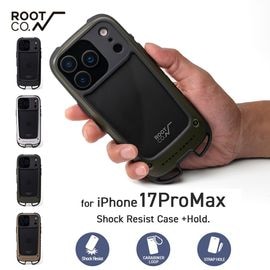 ��iPhone17ProMax���ѥ������ۥ롼�� ���� ROOT CO. iPhone������ ����ӥƥ� ����å��쥸���ȥ����� + �ۡ���� �����ե��󥱡��� �����ȥɥ� ������ �Ѿ׷� GRAVITY Shock Resist Case +Hold. for iPhone17ProMax GSH-439148 GSH-439155 GSH-439162 GSH-439179