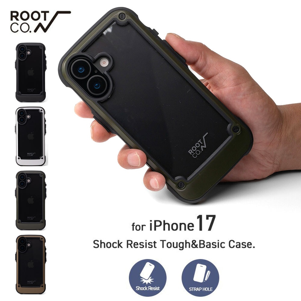 【iPhone17専用ケース】ルート コー ROOT CO. iPhoneケース グラビティ ショックレジスト タフ&ベーシックケース GRAVITY Shock Resist Tough & Basic Case. for iPhone17 アウトドア キャンプ 耐衝撃 GST-439247 GST-439254 GST-439261 GST-439278