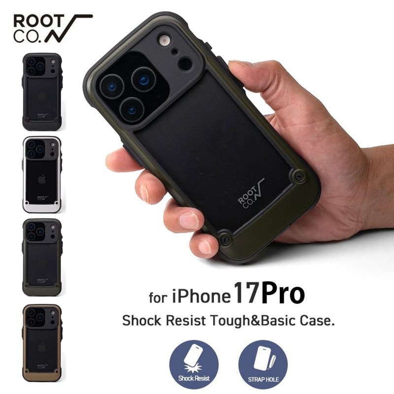 【iPhone17Pro専用ケース】ルート コー ROOT CO. iPhoneケース グラビティ ショックレジスト タフ&ベーシックケース GRAVITY Shock Resist Tough & Basic Case. for iPhone17Pro アウトドア キャンプ 耐衝撃 GST-439339 GST-439346 GST-439353 GST-439360