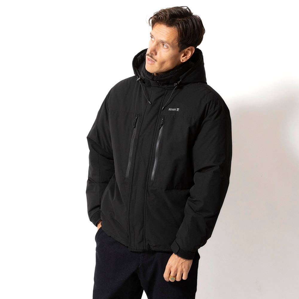 ROARK フード付きナイロンジャケット ブラック 黒 タグ付き ROARK フード付きナイロンジャケット ブラック 黒 タグ付き Amazon.co