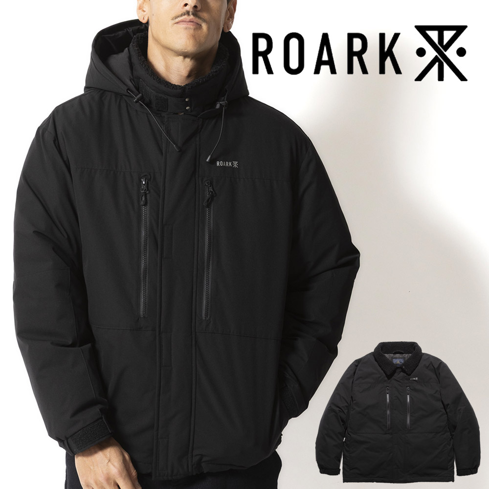 ロアーク リバイバル ROARK REVIVAL ジャケット ライザー ジャケット RISER JACKET RJJ1170-BLK【メンズ アウター マウンテンパーカー アウトドアジャケット パーカー フード付き 防寒 暖かい 撥水 速乾 透湿 ブラック 黒】