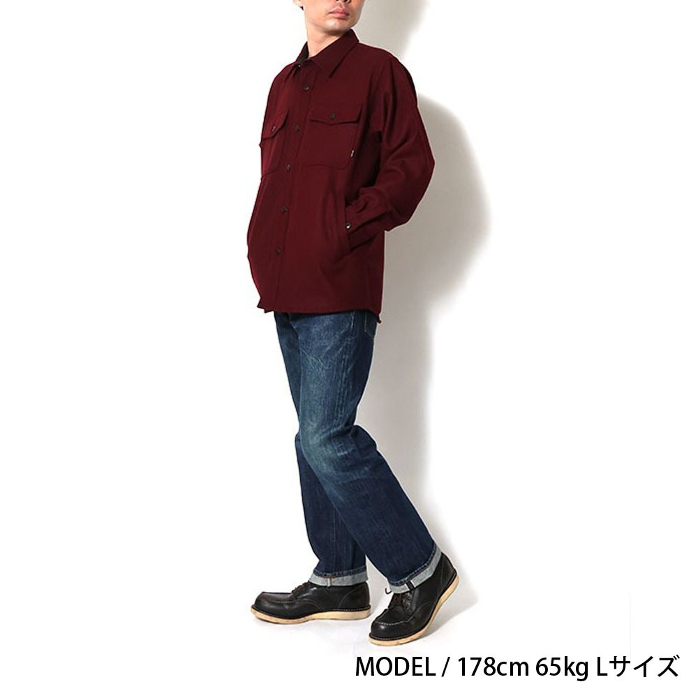 ヒューストン HOUSTON シャツジャケット メルトンCPOシャツジャケット