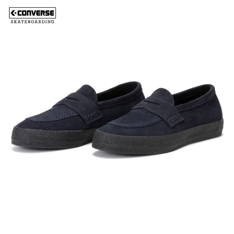 コンバース スケートボーディング CONVERSE SKATEBOARDING スニーカー CS ローファー 2 SK  CS LOAFER 2 SK 33702640【メンズ スリッポン スリップオン ペニーローファー ローカット スケートボード シューズ スニーカー スケシュー スケボー スエード ネイビー ブラック】