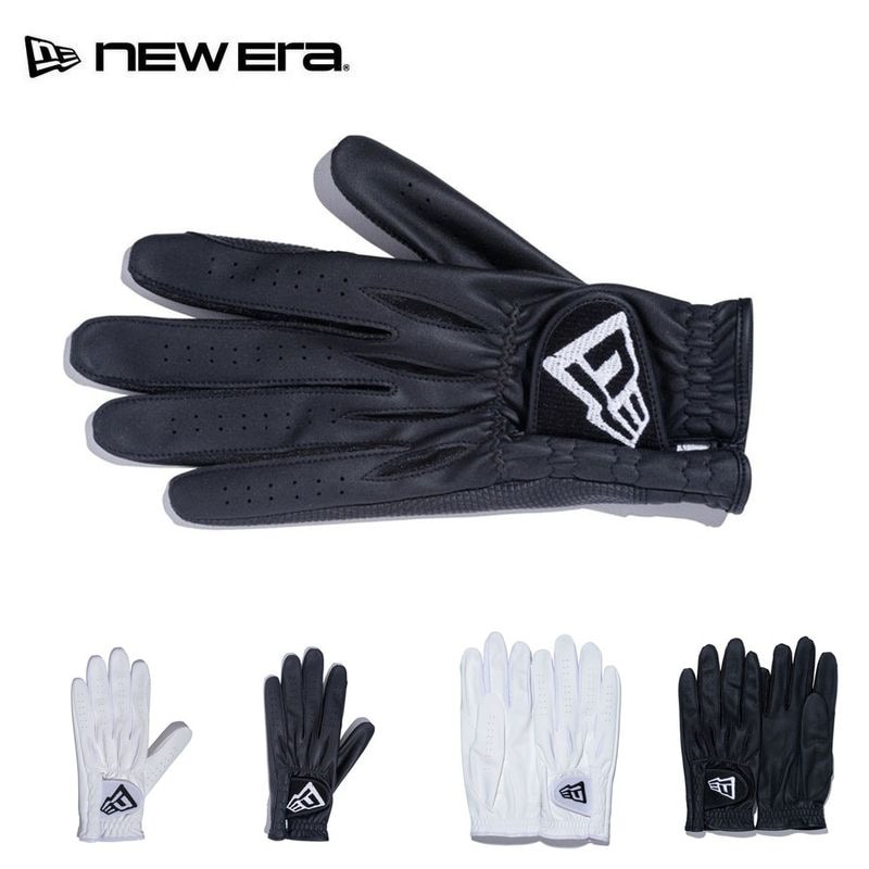 ニューエラ new era NEWERA ゴルフ グローブ GOLF GLOVE 14135929 14135930 14110179 14110180【メンズ レディース XS S M L ゴルフ用 練習用 手袋 片手用(右利き用) 両手用 全天候対応 合成皮革 合皮 白 黒】