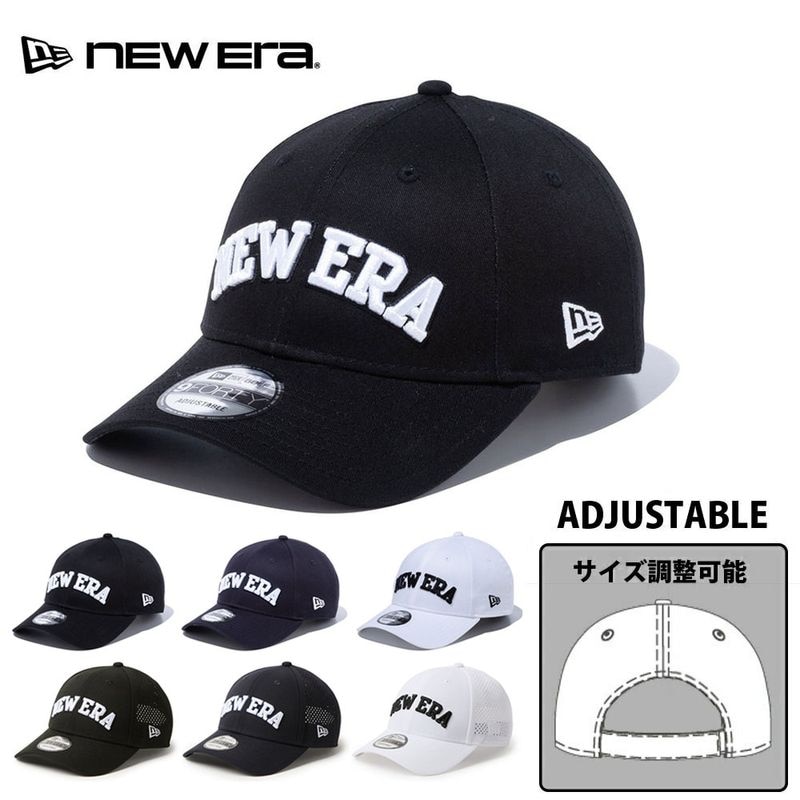 ニューエラ new era NEWERA ゴルフ キャップ 帽子 9FORTY アーチロゴ GOLF 940 14524723 14524722 14524721 14942568 14942567 14942566【メンズ レディース 男女兼用 サイズ調整可能 ベルクロ調整 黒 ブラック 白 ホワイト】