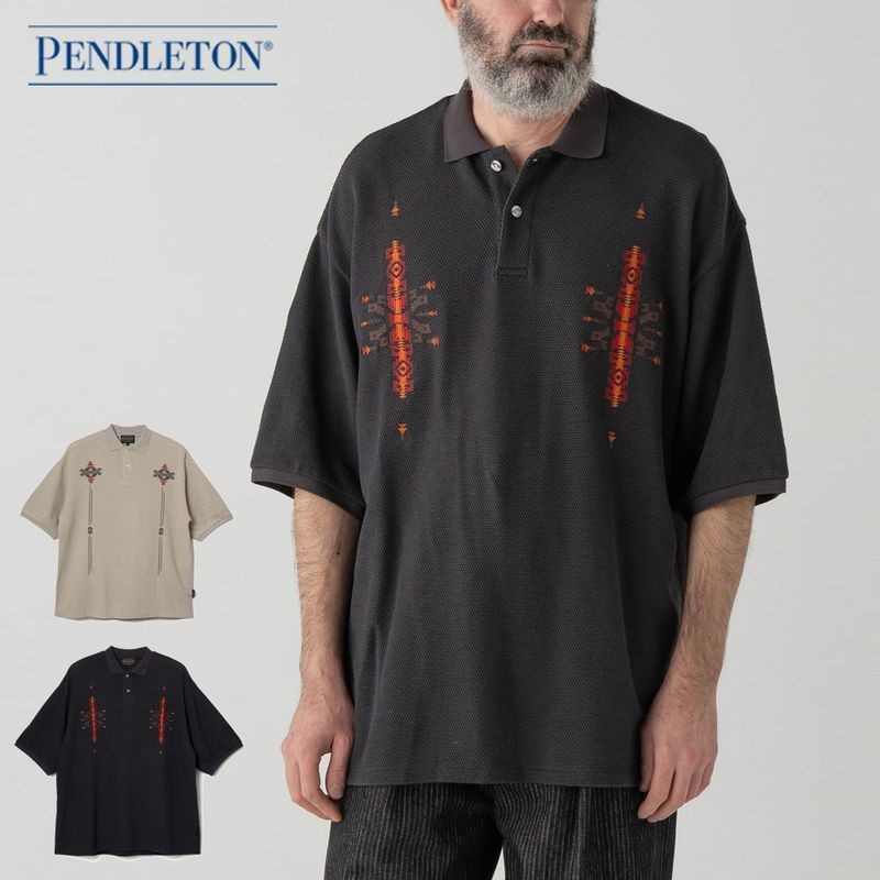 ペンドルトン PENDLETON ポロシャツ エンボス 半袖ポロシャツ EMB Polo