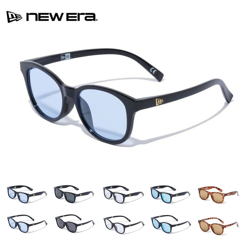 ニューエラ new era NEWERA サングラス ウェリントン ボストン スクエアレンズ ラウンド ミラーレンズ UVカット 日除け 日差し UV メガネ 紫外線 ブルーライトカットメガネ PCメガネ パソコンメガネ PC眼鏡 メンズ レディース ブラック 黒 PC眼鏡 伊達メガネ おしゃれ 度なし