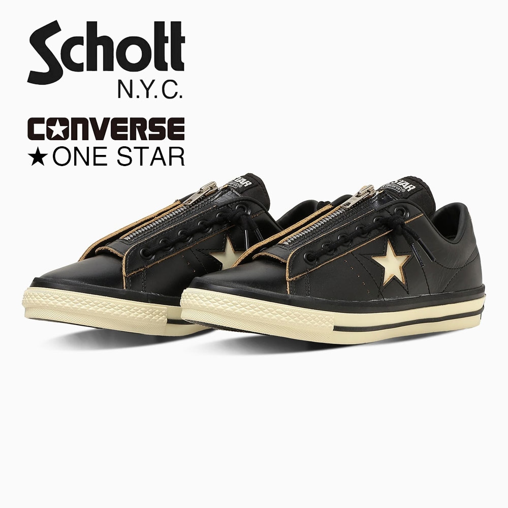 Schott×CONVERSE ワンスター レザースニーカー ショット Schott × コンバース CONVERSE コラボ スニーカー ワンスター