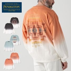 �ڥ�ɥ�ȥ� PENDLETON Ĺµ T����� ����ǡ������ ���� �Хå��ץ��� T����� Gradation dye Back Print L/S Tee 6175-3010 6175-3110�ڥ�� ��ǥ����� ����T �礭�������� �����С������� �磻�ɥ��륨�å� ���åȥ�100% �����ץ󥨥�� �ͥ��ƥ�������