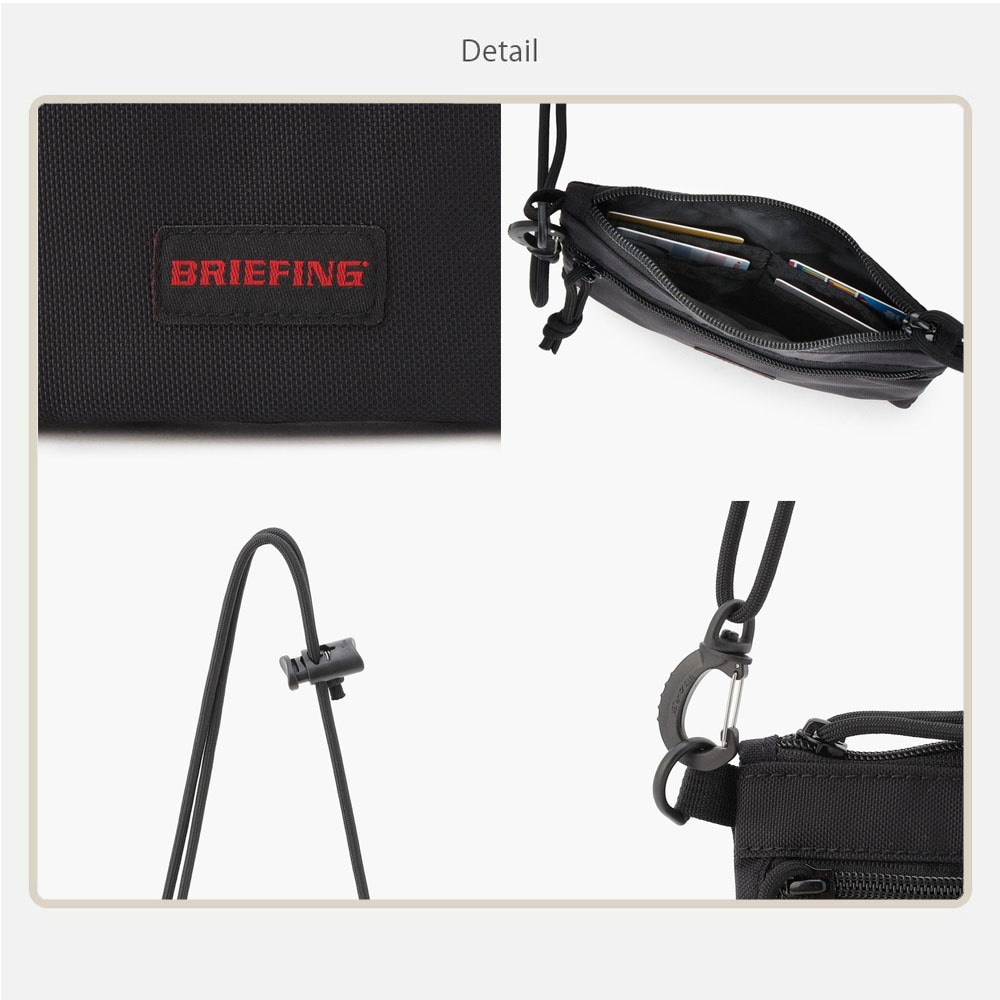 ブリーフィング BRIEFING ミニバッグ サコッシュ ダブルジップ パース