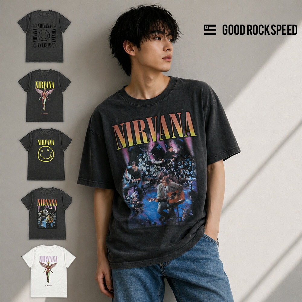 ������ơ����ù� ���å�T����� �˥�������� ȾµT����� NIRVANA T-SHIRT 26NVN002W 26NVN005W 26NVN006W 26NVN007W�ڥ˥�С��� T����� �Х��T �Х�T �Х��T����� ���å�T �ץ���T����� �ӥ�ơ��� ������ �ƥ�������� ���åɥ��å����ԡ��� GOOD ROCK SPEED��