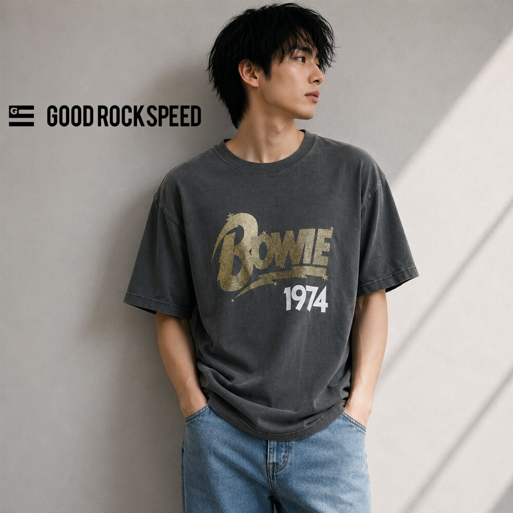 ������ơ����ù� ���å�T����� �ǥ����åɡ��ܥ��� ����å����ץ��� ȾµT����� DAVID BOWIE GLITTER PRINT T-SHIRT 26DAB001W�ڥǥ����åɥܥ��� �ǥӥåɥܥ��� T����� �Х�T �Х��T����� ���å�T �ӥ�ơ��� ������ ���åɥ��å����ԡ��� GOOD ROCK SPEED��
