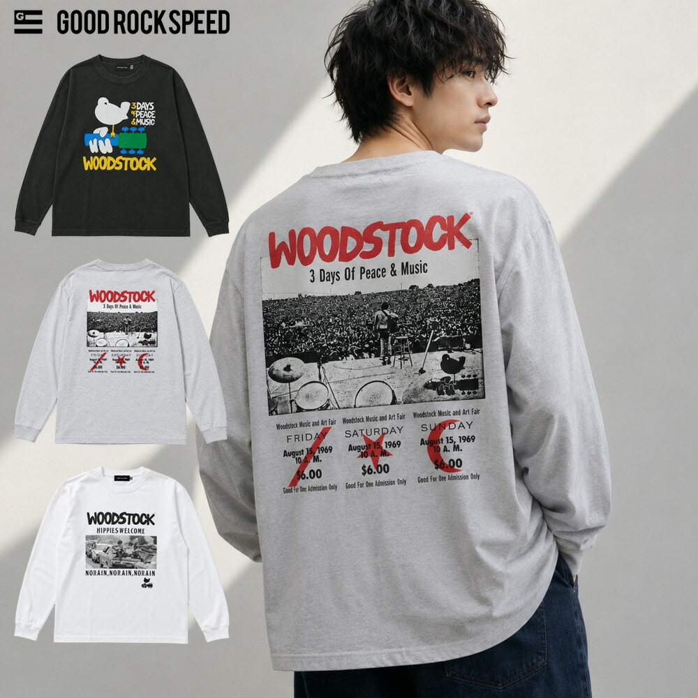 ������ơ����ù� ���å�T����� ���åɥ��ȥå�  ĹµT����� WOODSTOCK  LS T-SHIRT 26WSK001W 26WSK002W 26WSK003W�ڥ���T ���󥰥��꡼�� T����� �Х��T �Х�T �Х��T����� ���å�T �ץ���T����� �ӥ�ơ��� ������ ���åɥ��å����ԡ��� GOOD ROCK SPEED��