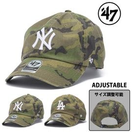 フォーティーセブン 47 Brand 帽子 キャップ クリーンナップ ウッドランドカモ CLEAN UP Woodland Camo 14920552 14920554【メンズ レディース 6パネル ストラップバック ベースボール 野球帽 サイズ調整可能 MLB ニューヨーク ヤンキース ロサンゼルス ドジャース】