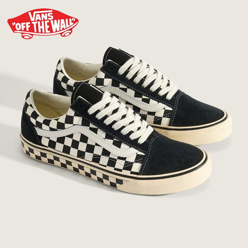 ������ VANS �Х� ���ˡ����� ������ɥ������� Old Skool VN000Z901KP�ڥ�� �� OldSkool �������å� �����å����ܡ��� �����å� �����奢�� ���塼�� ������� USA��� US��� ���� �������� ���ȥ꡼�� ������ ���ᥫ�� CHECKERBOARD BLACK MARSHMALLOW �֥��ɡ�