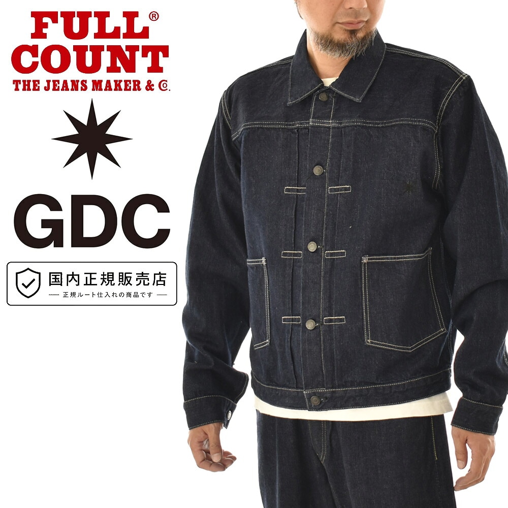FULLCOUNT �ե륫����� GDC �����ǥ������� ����� �ǥ˥ॸ�㥱�å� Classic Pleated Denim Jacket GFC2002�ڥ�� 13oz ��������å��ǥ˥� ��������� G����� �ȥ�å������㥱�å� ��󥦥��å��� 1st 2nd Type1 Type2 �ե������� ������� ���� ����ܥ졼������