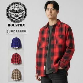�ҥ塼���ȥ� HOUSTON ����֥졼�����å��ӥ��饷��� OMBRE CHECK VIYELLA SHIRT 41252�ڥ�� Ĺµ �����å������ �ͥ륷��� �������� �ߥ꥿�꡼ ���ᥫ�� �����奢�� �Х����� �ͥ��ӡ� ��å� ������ ���� ������ơ��� �ӥ�ơ��� �礭����������